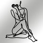 Wallity Eve Escultura de Pared de Metal Negra
